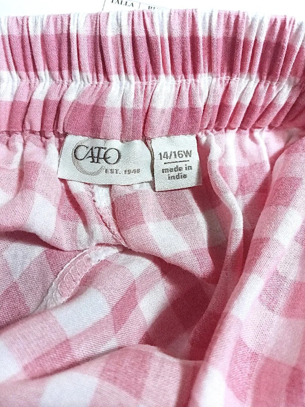 CATO Plus Size Gingham Coordinates Set (two-piece)